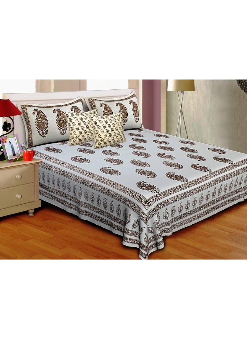 Multicolor Cotton Double Bedsheets ramdevcrafts 2799882