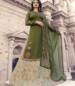 Mehendi embroidered georgette salwar