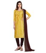 Green Embroidered Art Silk Salwar