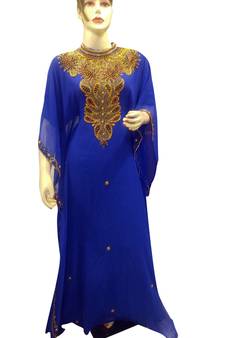 Royal Moroccan Beautiful Zari Work Jilbab Jalabiya Kaftan Dress