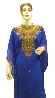 Royal Moroccan Beautiful Zari Work Jilbab Jalabiya Kaftan Dress 2