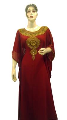 Gandura Moroccan Arabic Traditional Party Thobe Kaftan 1