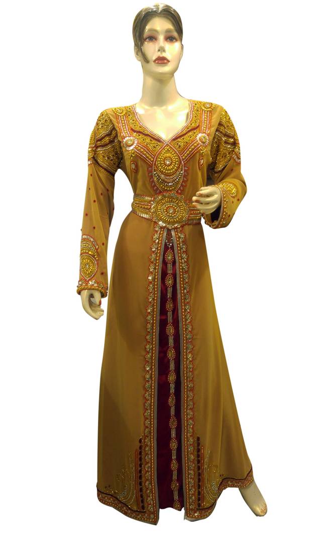 Modern Islamic Arabic Kaftan Dress For Weddin Gown Party Wear Dress