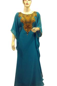 Royal Moroccan Beautiful Zari Work Jilbab Jalabiya Kaftan Dress