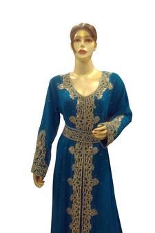 Royal Moroccan Beautiful Zari Work Jilbab Jalabiya Kaftan Dress