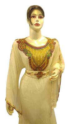 Gandura Moroccan Arabic Traditional Party Thobe Kaftan 1