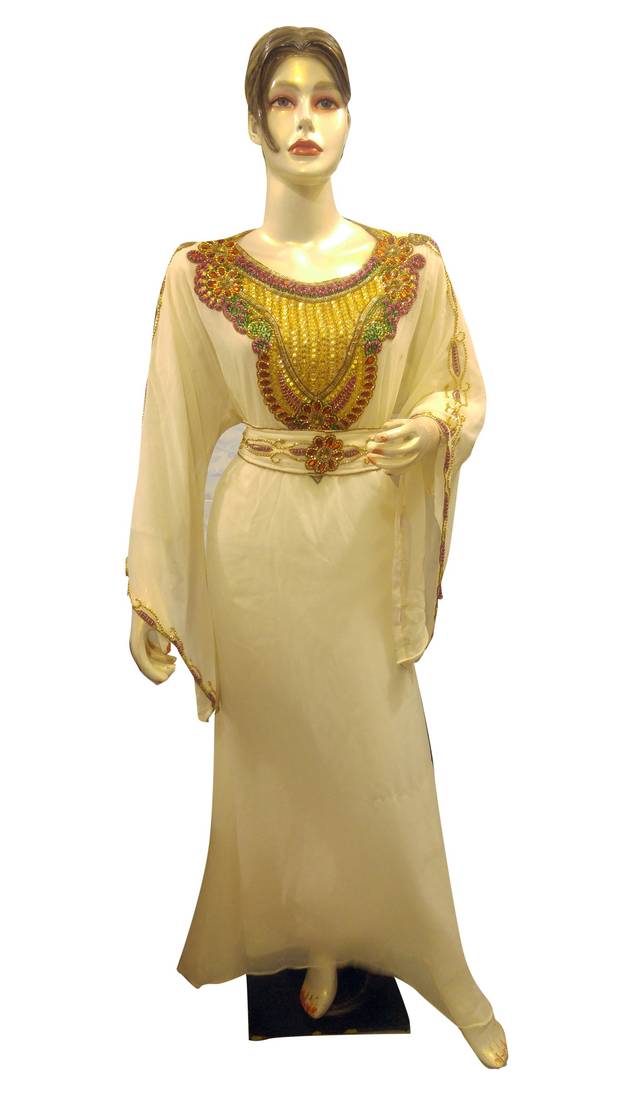 Gandura Moroccan Arabic Traditional Party Thobe Kaftan
