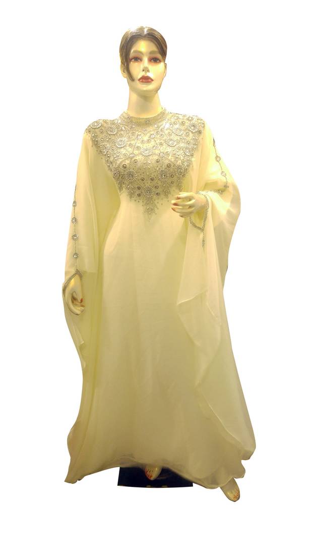 Eleagnt Modern Arabic Kaftan Dress For Women Wedding Gown