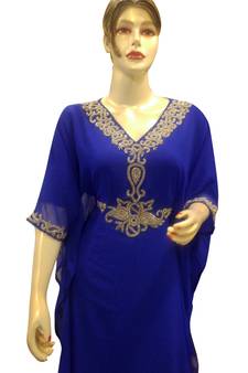 Royal Moroccan Beautiful Zari Work Jilbab Jalabiya Kaftan Dress