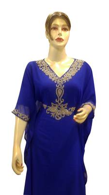 Royal Moroccan Beautiful Zari Work Jilbab Jalabiya Kaftan Dress 1