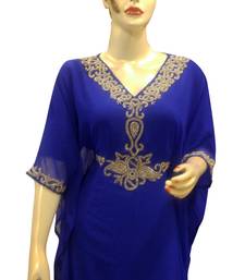 Royal Moroccan Beautiful Zari Work Jilbab Jalabiya Kaftan Dress