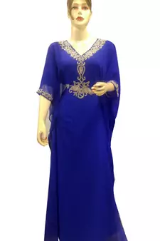 Royal Moroccan Beautiful Zari Work Jilbab Jalabiya Kaftan Dress