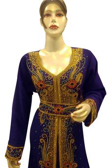Gandura Moroccan Arabic Traditional Party Thobe Kaftan