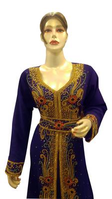 Gandura Moroccan Arabic Traditional Party Thobe Kaftan 1