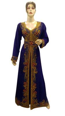 Gandura Moroccan Arabic Traditional Party Thobe Kaftan 2