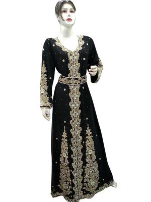 New Modern Moroccan Arabic Eid Kaftan Dress For Women Gown 2
