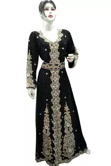 New Modern Moroccan Arabic Eid Kaftan Dress For Women Gown