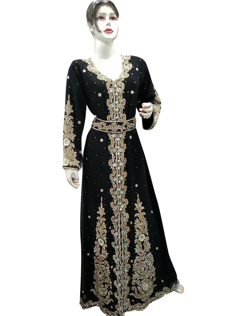 New Modern Moroccan Arabic Eid Kaftan Dress For Women Gown