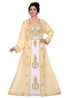 Gandura Moroccan Arabic Traditional Party Thobe Kaftan 1