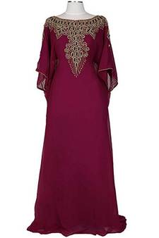 Eleagnt Modern Arabic Kaftan Dress For Women Wedding Gown