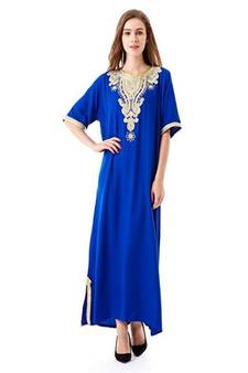 New Modern Moroccan Arabic Eid Kaftan Dress For Women Gown