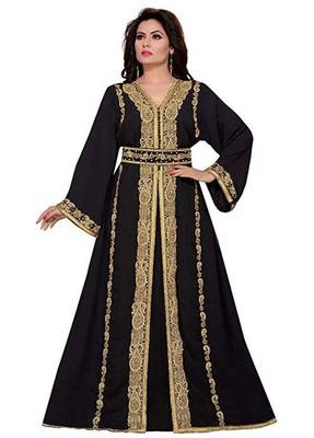 Gandura Moroccan Arabic Traditional Party Thobe Kaftan 1