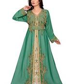 Royal Moroccan Beautiful Zari Work Jilbab Jalabiya Kaftan Dress