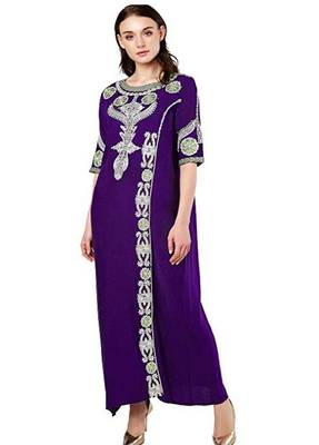 Eleagnt Modern Arabic Kaftan Dress For Women Wedding Gown 1