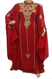 Royal Moroccan Beautiful Zari Work Jilbab Jalabiya Kaftan Dress