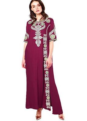 Gandura Moroccan Arabic Traditional Party Thobe Kaftan 1