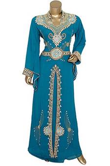 Royal Moroccan Beautiful Zari Work Jilbab Jalabiya Kaftan Dress