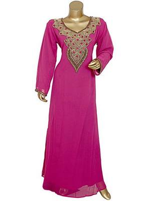 Royal Moroccan Beautiful Zari Work Jilbab Jalabiya Kaftan Dress 1