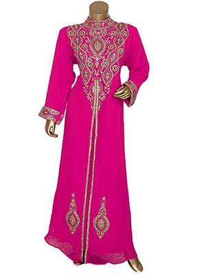 Royal Moroccan Beautiful Zari Work Jilbab Jalabiya Kaftan Dress 1