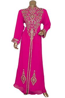Royal Moroccan Beautiful Zari Work Jilbab Jalabiya Kaftan Dress