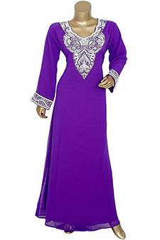 Royal Moroccan Beautiful Zari Work Jilbab Jalabiya Kaftan Dress