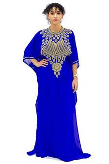 Eleagnt Modern Arabic Kaftan Dress For Women Wedding Gown