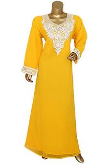 Royal Moroccan Beautiful Zari Work Jilbab Jalabiya Kaftan Dress
