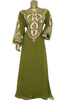 Royal Moroccan Beautiful Zari Work Jilbab Jalabiya Kaftan Dress