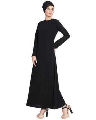 Simple A Line Abaya With Side Pockets 2