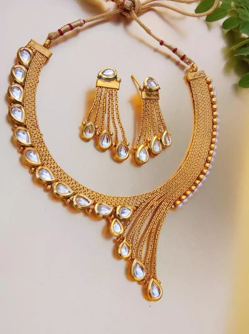 Copper Designer Wedding Necklace Set