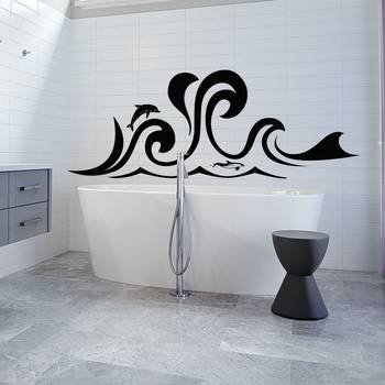 Dolphins And Waves Wall Decal 1