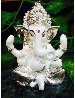 Karigaari Lucky Car Dashboard and Gifting Ganesha Polyresine Idol (7.62 cm x 7.62 cm x 7.62 cm) 1