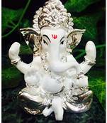Karigaari Lucky Car Dashboard and Gifting Ganesha Polyresine Idol (7.62 cm x 7.62 cm x 7.62 cm)