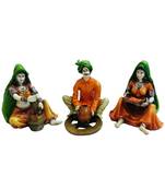 Karigaari India Polyresine Set of 3 Rajasthani Troupes Show Piece
