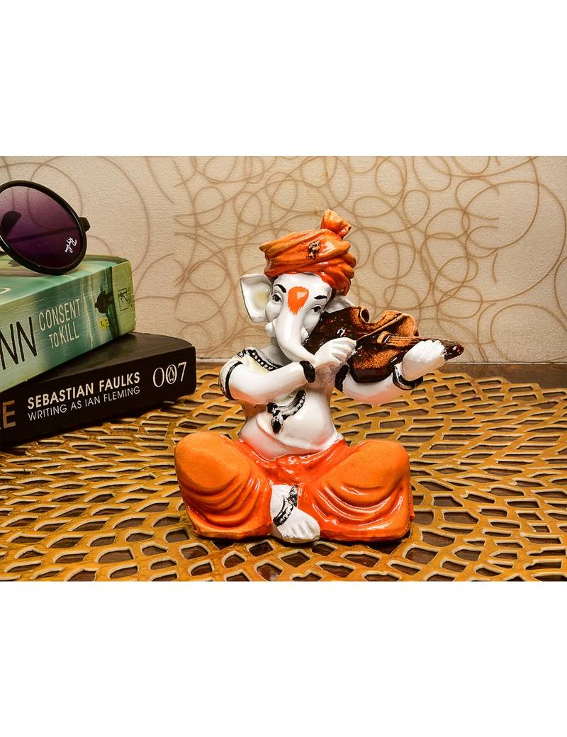 SN Handicrafts Lord Ganesha Playing Guitar for Home Decor| Office Decor| Chrismas Decor| Diwali Decor