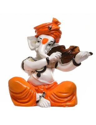 SN Handicrafts Lord Ganesha Playing Guitar for Home Decor| Office Decor| Chrismas Decor| Diwali Decor 4