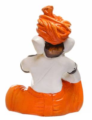 Karigaari India Handcrafted Ganesha Playing Manjeera Showpiece I Best Gifting Option (Size : 5 x 4 x 5 inches) 4