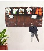 Karigaari India Resine Set of 4 Musical Ganesha Key Holderatio