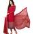 Designer Red Crepe Straight Salwar Suit For Women