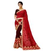 Multi color bangalore silk Georgette saree with blouse
